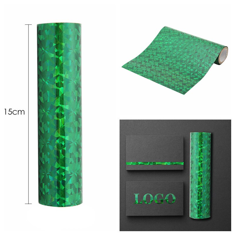 Feuille de papier d&#39;estampage à 5M, 1 rouleau de feuilles de transfert holographiques (peut être utilisé avec un stylo à feuille thermique) scintillante, artisanat de bricolage: 9
