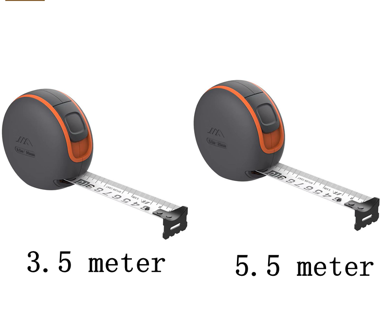 Youpin JIMI HOME Maßband, beschichtetes Maßband, 5,5 m/3,5 m, automatische Selbstverriegelung mit Bremsknopf, verschleißfestes Stahlmaßband: Grau