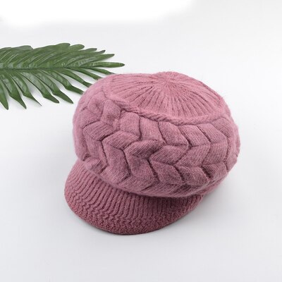 Winter Vrouwen Winter Luxe Dot Hoed Vrouwen Hoeden Elasticiteit Hoge Elasticiteit Warme Caps Cap Hoed Meisje Cap effen Kleur Vrouwelijke: 4