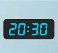 LED electric alarm clock Digital thermometer 3 in 1 watch/earphone/phone wireless charger clock Qi 10W fast charging: Blue