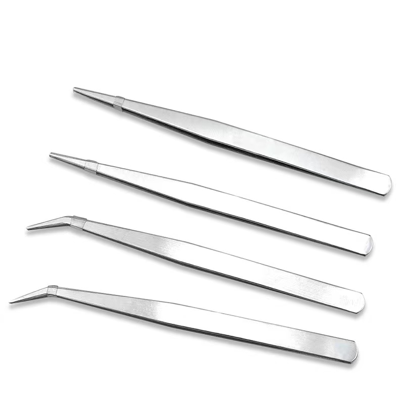 Roestvrij Staal Elleboog Pincet Rechte Pincet Naaimachine Pincet Diy Quilten Breien Crafting Naaien Accessoires Gereedschap