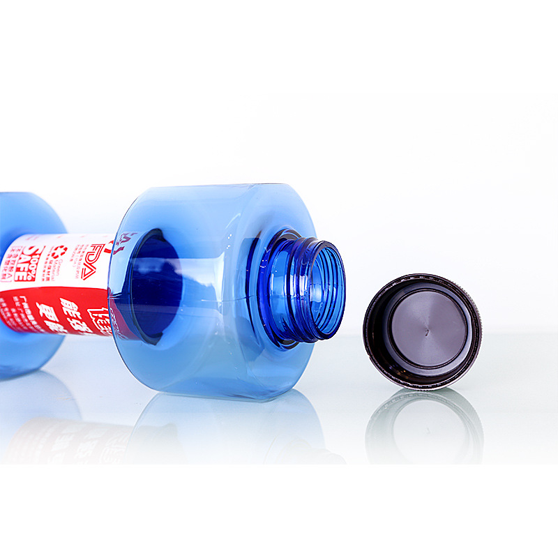 Dumbbells Plastic Grote grote Capaciteit Gym Sport Water Outdoor Fitness Fiets Camping Fietsen Fles Fitness Voor Mannen: 550ml Blue