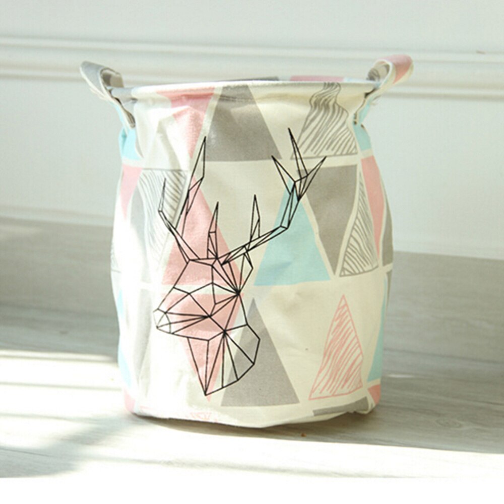 Grand panier de rangement, panier à linge, conteneurs de rangement pliables pour jouets, panier organisateur - taille m (grille rose)