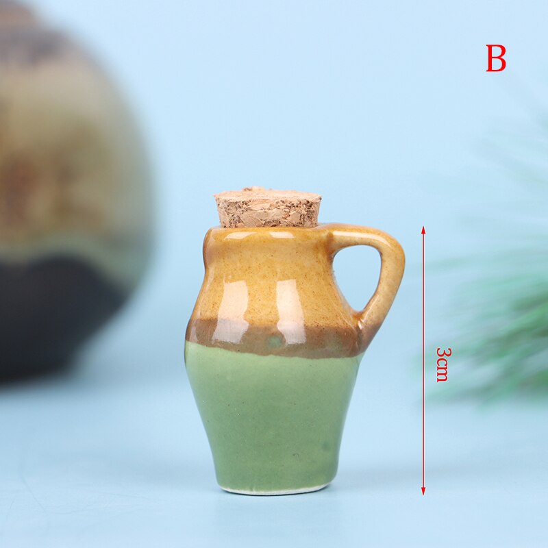 1:12 Dollhouse Miniatuur Keramiek Jar Kruiden Jar Keuken Speelgoed Home Decor: B
