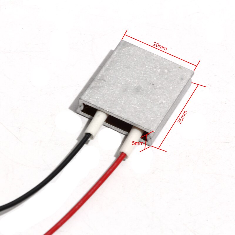 12V PTC Heizelement Thermostat 25*20*5mm Konstante Temperatur 50-140 Grad PTC Heizung Aluminium Hülse