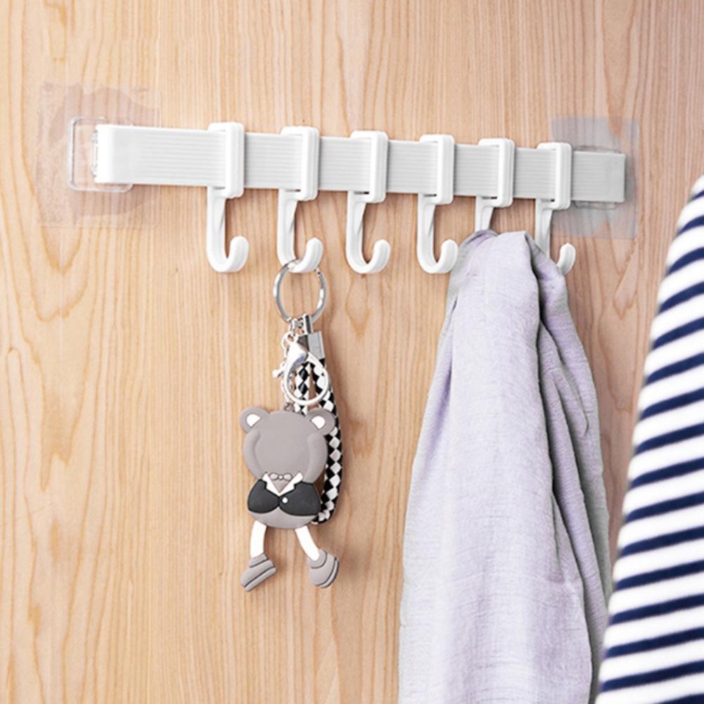 Keuken badkamer opberghaak houder wand deurhanger rek handdoek lepel organizer zes rijen haken haak achter de deur