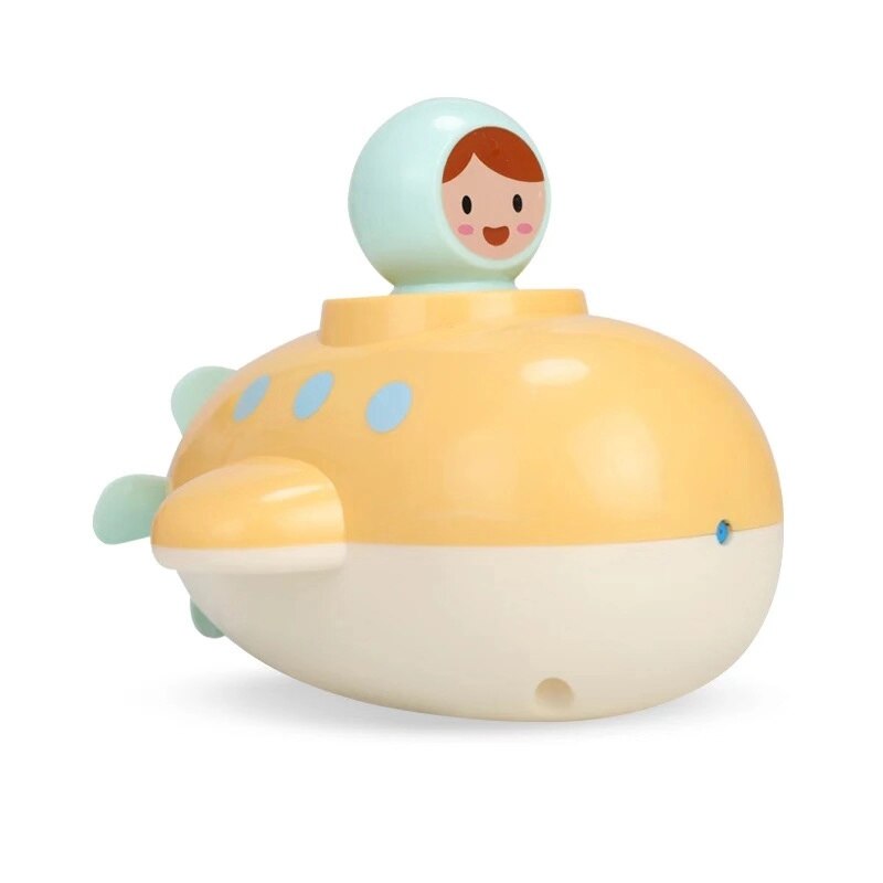 Bath Toy Water Fun Baby Bathroom Clockwork Toy Chain Floating Submarine Playing In Water Children&#39;s Bath Water Spray Toy: 002