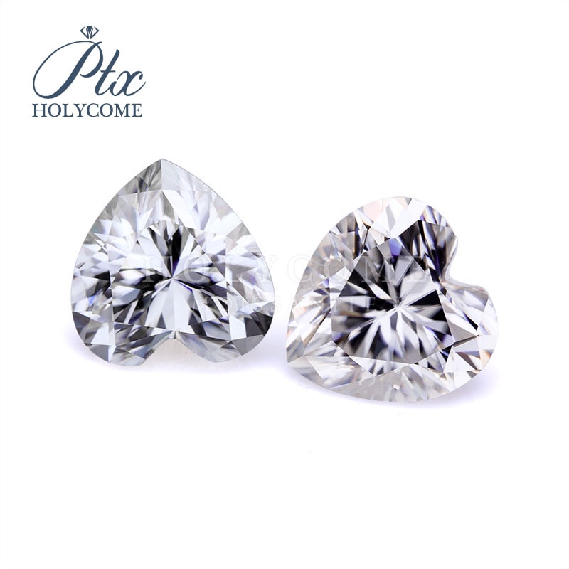 Fabricação direta-venda branco solto coração corte 6x6mm moissanite diamante