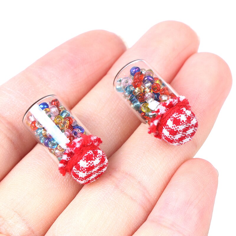 2 sztuk 1:12 domek dla lalek miniaturowe cukierki cukru może lalki akcesoria kuchenne