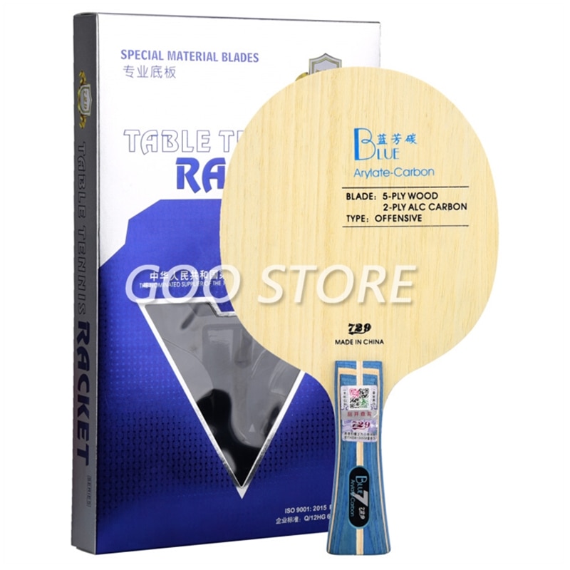 Pagaie de Tennis de Table, ALC bleu, Structure VISCARIA, Arylate bleue, raquette en carbone, Ping-Pong, 729