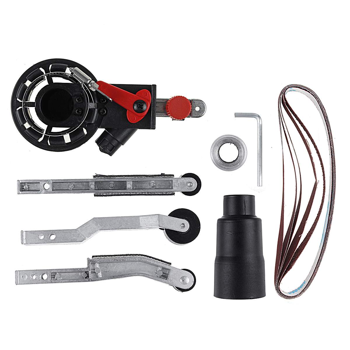 M10 M14 Angle Grinder Mini Sander Sanding Belt Adapter Woodworking Grinding Machine Bandfile Belt Head Sander for 100mm 125mm