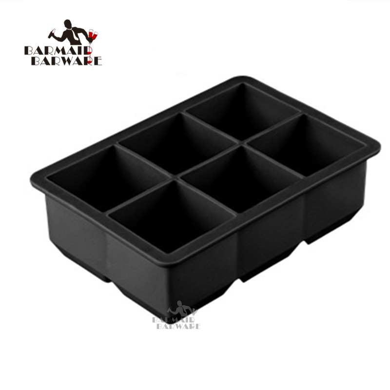 Ice Mold Silicone Ice Cube Tray Mould Shape Ball 6-Square Soft Silicone Ice Cube Tray Ice Maker Jelly Pudding Mould
