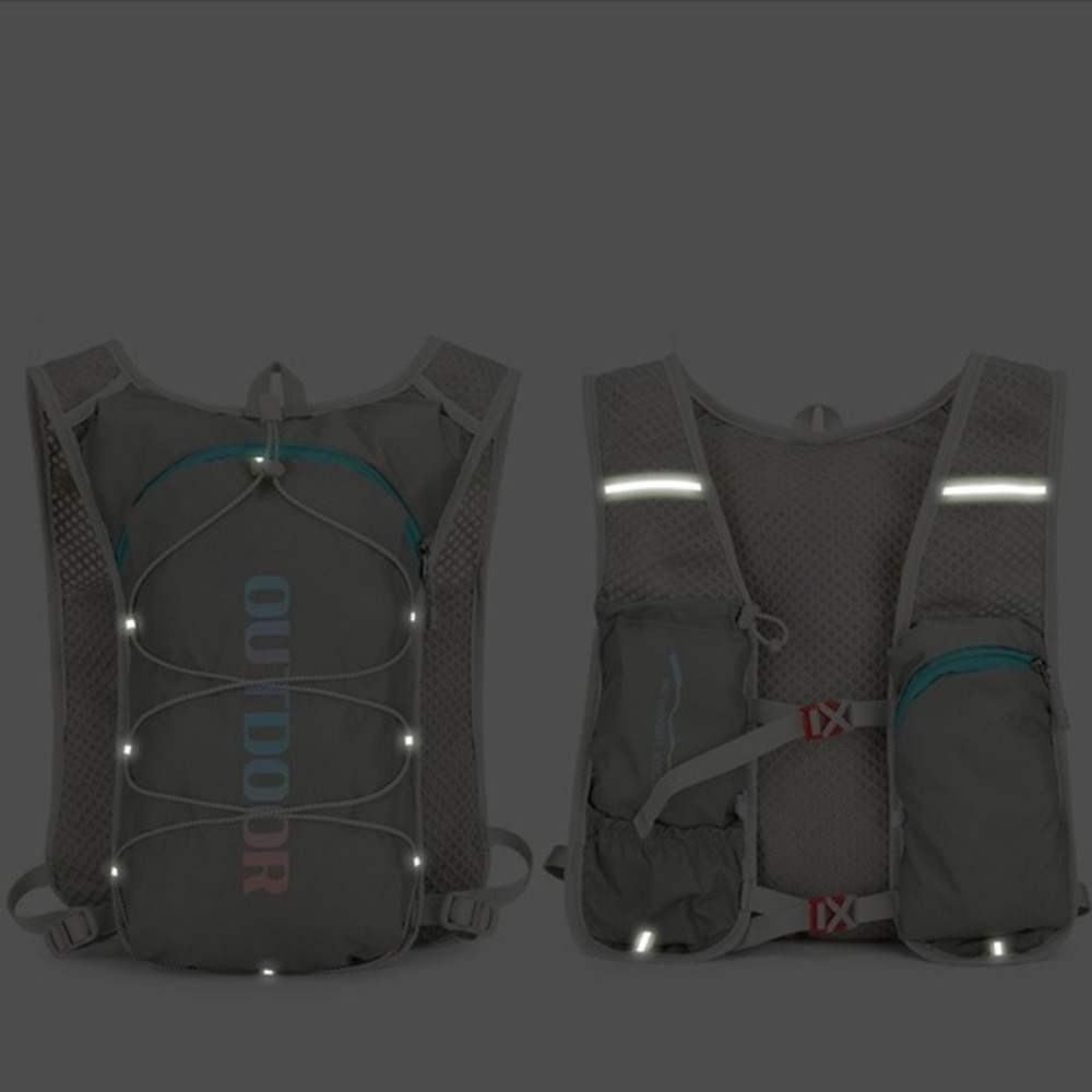 Mochila de nailon Unisex para escalada al aire libre, mochila reflectante de seguridad impermeable para ciclismo, mochila de hidratación transpirable ultraligera