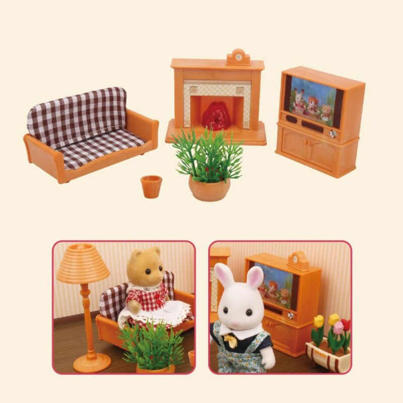 Foresta Famiglia Villa 1:12 Mobili Set Giocattolo FAI DA TE Miniatura Piccolo Dollhouse Fluttuazione Letto Set Casa di Bambola Giocattoli Per I Bambini: 11