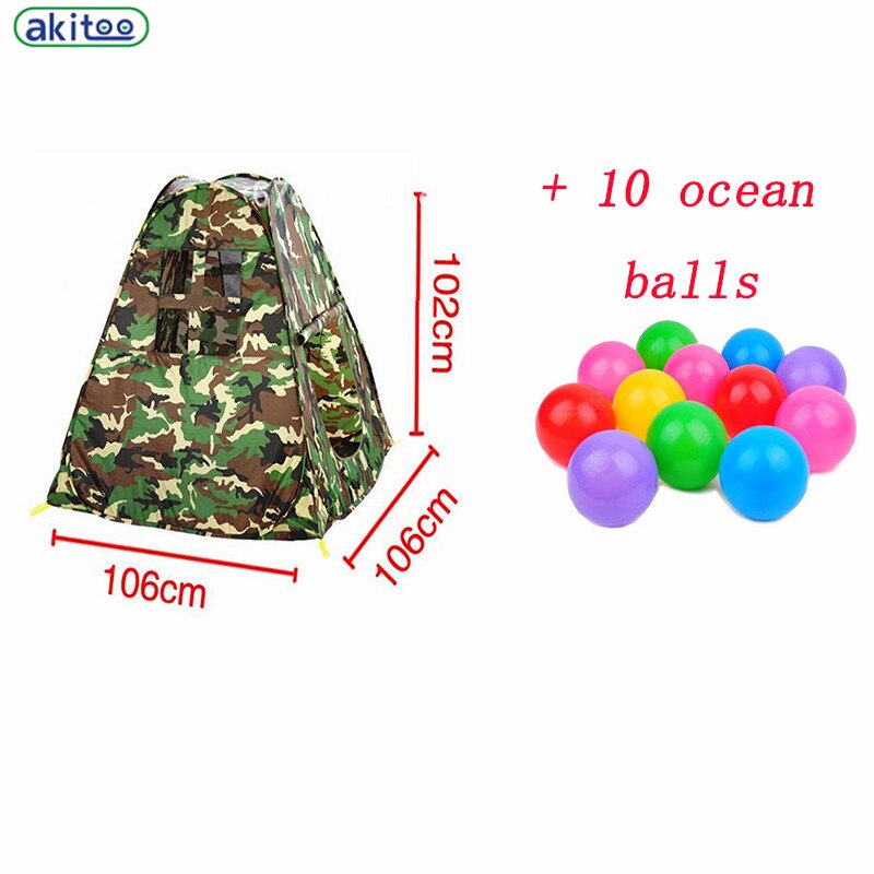 Little Army Kids Tent Casa Boy Play Tent Children Outdoor Toys Army Green Play house Teepee Foldable Sports Beach Tent
