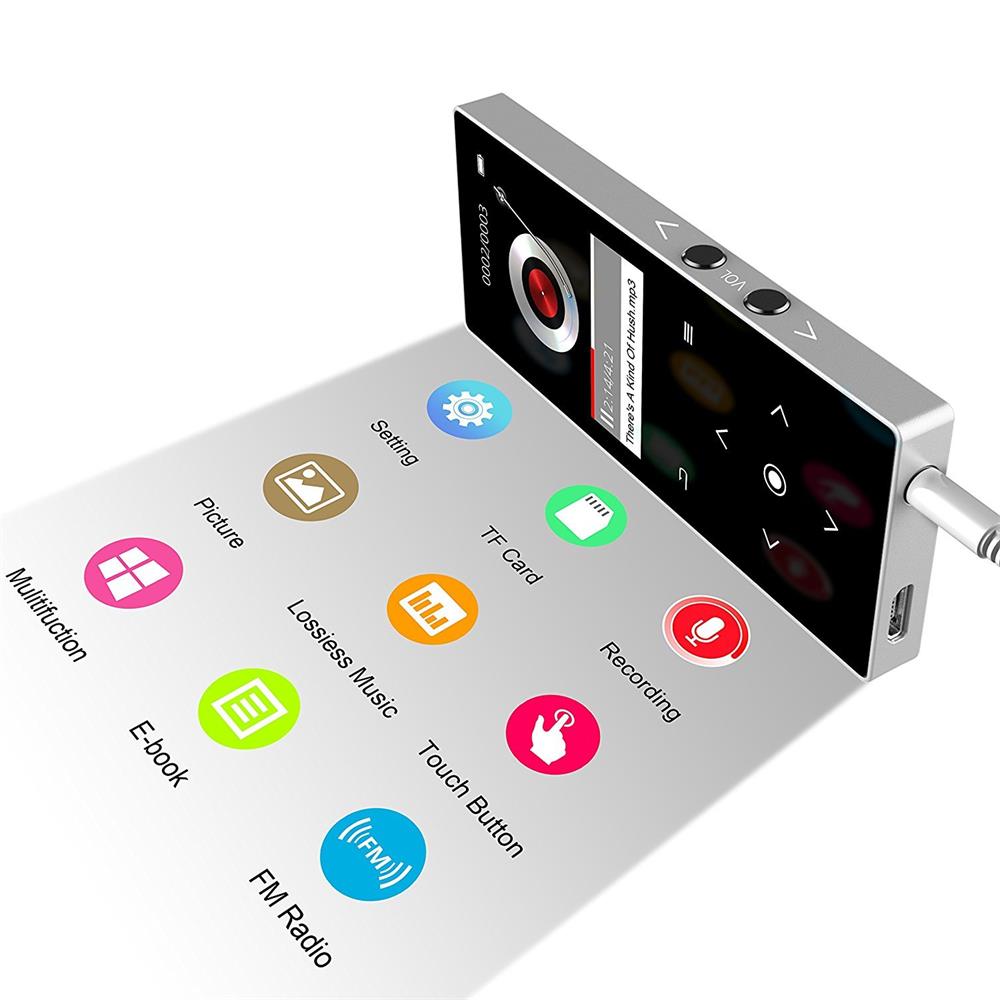 mp4 player with bluetooth 16gb touch button built-in speaker hifi lossless music player 1.8 inch TFT screen with fm, recorder