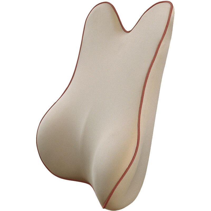 Cojín Lumbar para asiento de coche, almohada para el dolor de espalda baja, espuma de memoria, corrección de postura negra, producto para coche
