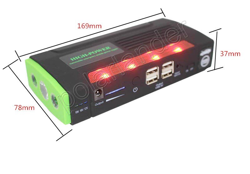 Portable Mini Jump Starter Car Jumper 12V Booster Charger Mobile Phone Laptop Power Bank Power Battery