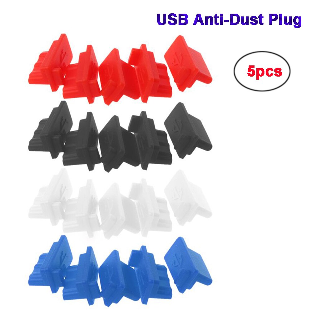 5 teile/satz Staub Stopper USB Hafen Computer Zubehör Silikon Ladung Schnittstelle Anti-Staub Stecker-staubdichter Kappe Für Laptop PC