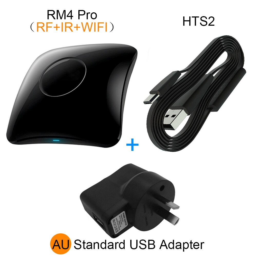BroadLink RM4 Profi RM4 Mini Ausführung kabellos Universal--fernbedienung Hub Mit HTS2 Temp Und Feuchtigkeit Sensor Clever Heimat Lögesungen: AU RM4 Profi HTS2