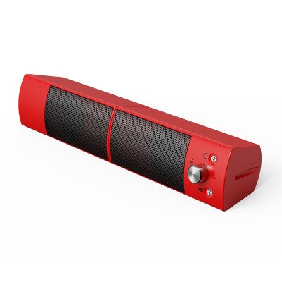 Computer Speakers USB Wired Wireless Bluetooth Home Theater Surround Play Video Game External Mic Combination Splittable: Red No Bluetooth / No microphone