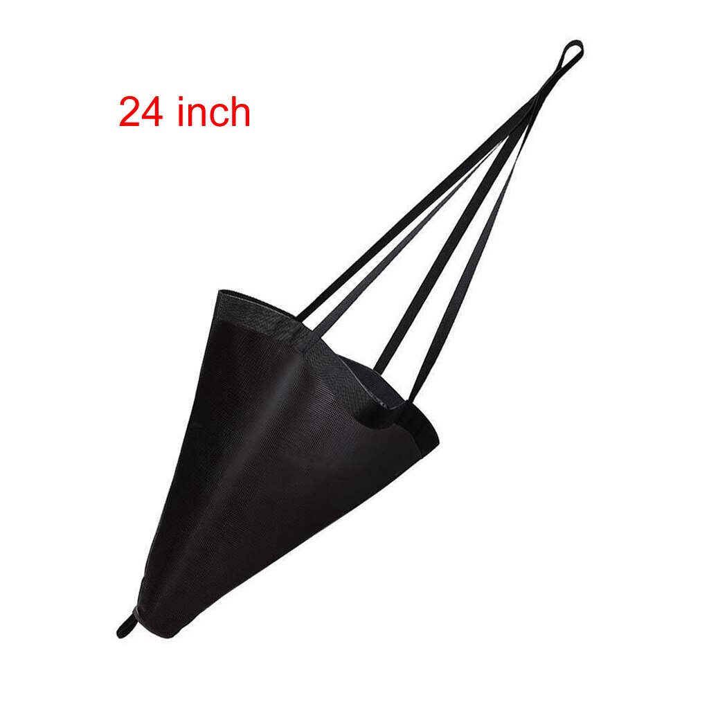 24 inch Marine PVC Sea Anchor Drift Anchor Kayak Canoe Boat Float Drogue Drifting Brake Rowing 30ft Retrieving Tow Throw Line: Black No Throw Line