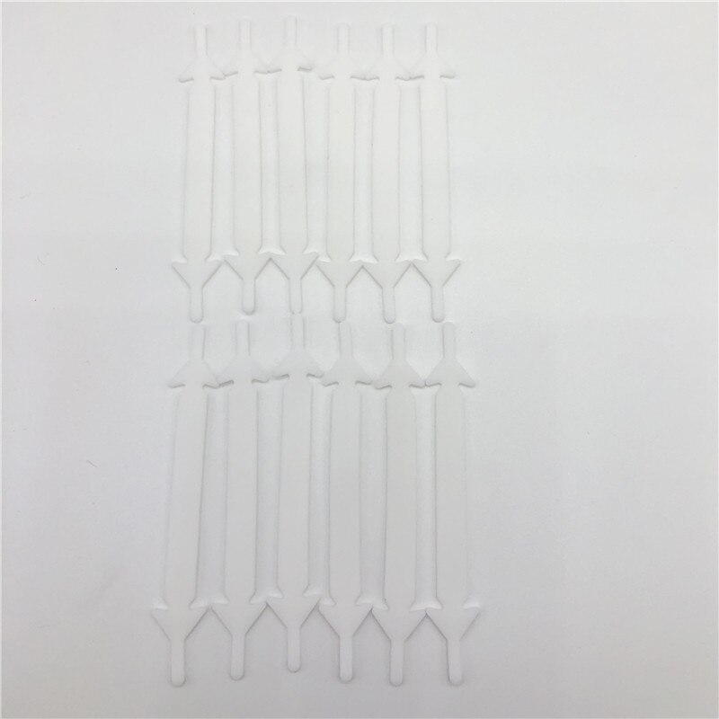 Cordones elásticos de silicona para zapatos, cintas creativas de goma para perezosos, para zapatillas informales, 12 unids/paquete: Blanco