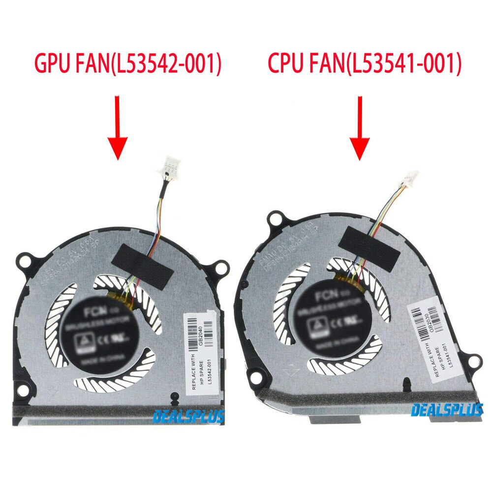 Neue CPU Kühler Lüfter Für HP Neid X360 15-DS 15-DR 15M-DS 15-DR0004TX 15-DR0006TX 15-DR0010TX L53542-001 L53541-001: 1 Paar