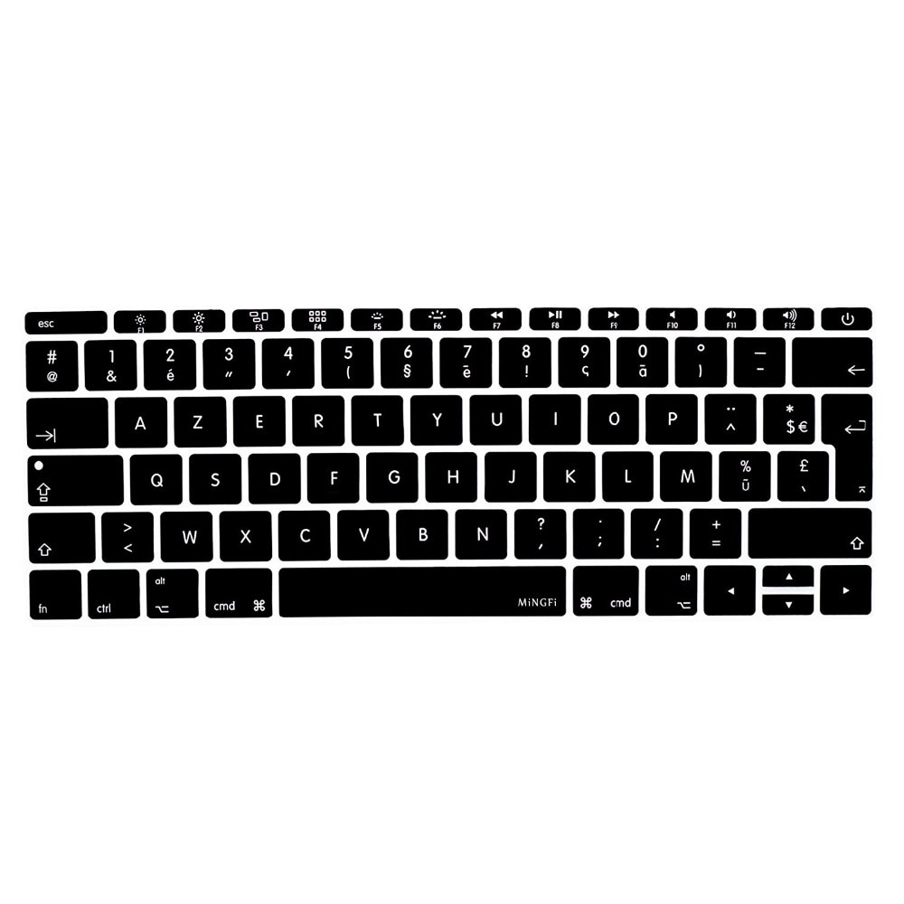 Frence Euro Silicone AZERTY France Keyboard Cover Skin for Macbook Pro 13" A1708 No Touch Bar for Macbook 12"A1534 Retina