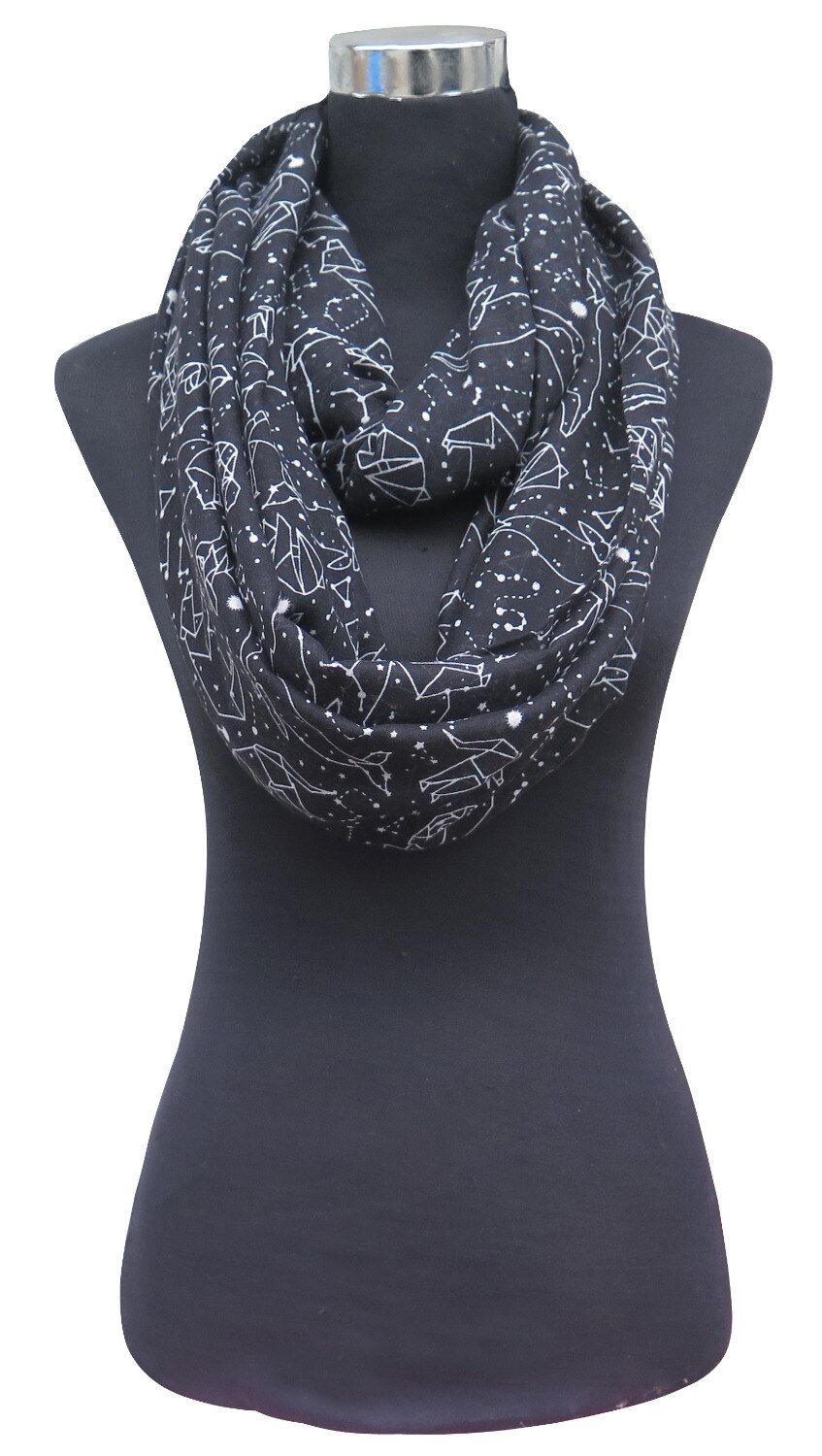 10 stuks/partij dames infinity loop sjaal met sterrenbeeldprint,