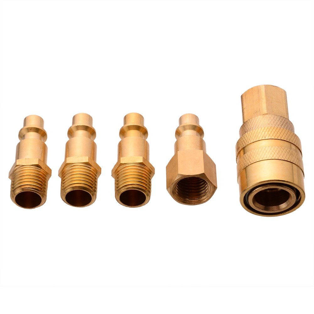 5pcs Solid Brass Quick Coupler Set Air Hose Connec... – Grandado