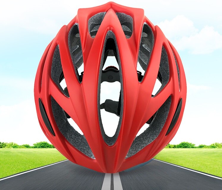 Kufun men's bicycle helmet mtb Cycling Skating Helmet mountain Bike Adult riding scooter speed rollerskate skateboard women: red
