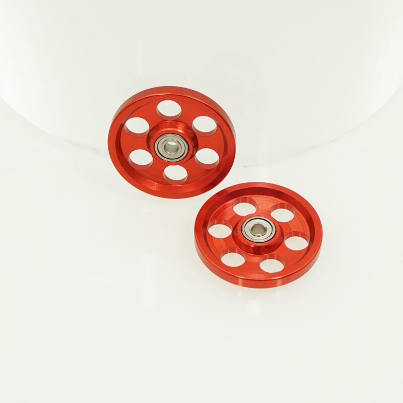 MINI 4WD self-made tamiya parts aluminium alloy 19mm 6 holes rollers 10color 1 set price: Red