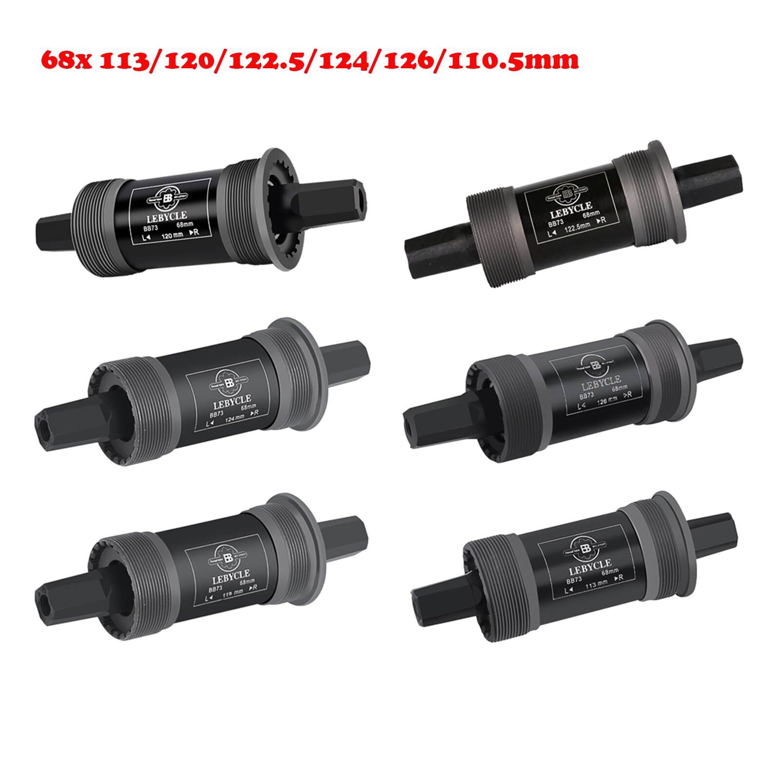 68mm Frame Square Tapered Spindle BB73 Bike Bottom Bracket Square BB Bicycle Sealed Cartridge Bearing Bottom Bracket