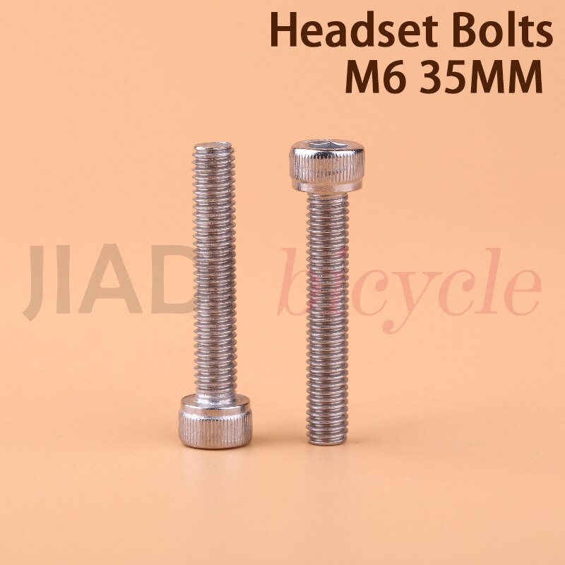 MUQZI Headset Screw Stainless Steel M6*35MM Bolt Mountain Bike Fixed Gear Foldable Bicycle Headset Cover Bolt Bike Accessories