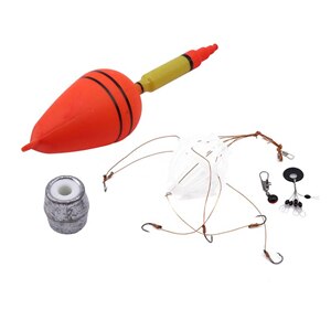 Carp Fishing Floats Bobber Sets Sea Float With Six Strong Explosion Hooks Plastic Sinker Fishing Tackle Kit Fishing Tools: 998901