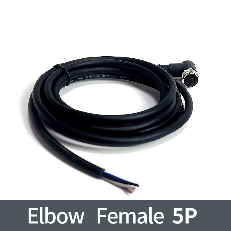 2 Meter M12-Sensor-Stecker, wasserdichter Kabelstecker, männlich und weiblich, 4, 5, 8, 12-polig, PVC, integrierte Spritzguss-M12-Stecker: Weiß / Unter 5 Stücke