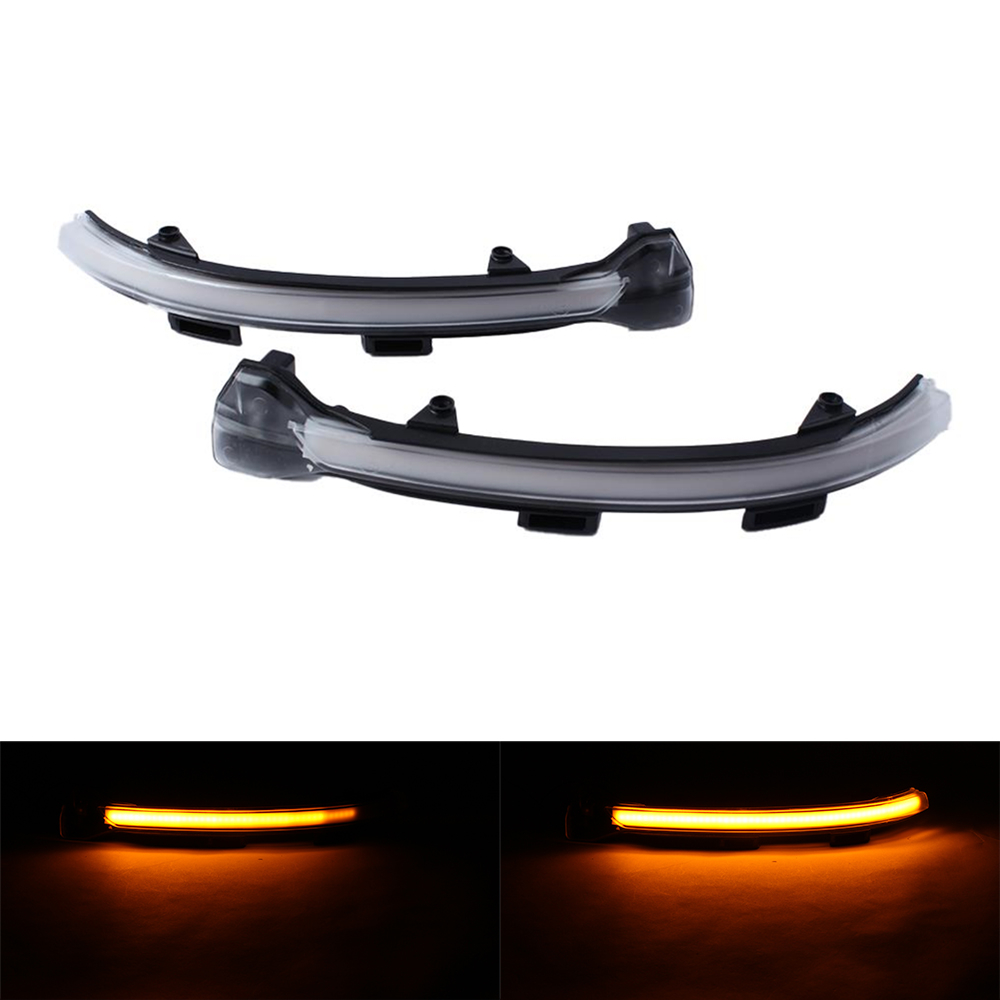 Luz intermitente de espejo lateral para Volkswagen, luz de señal de giro dinámica para VW Golf 7 MK7 GTI, Rline Sportsvan, 2 piezas: Crystal Shell