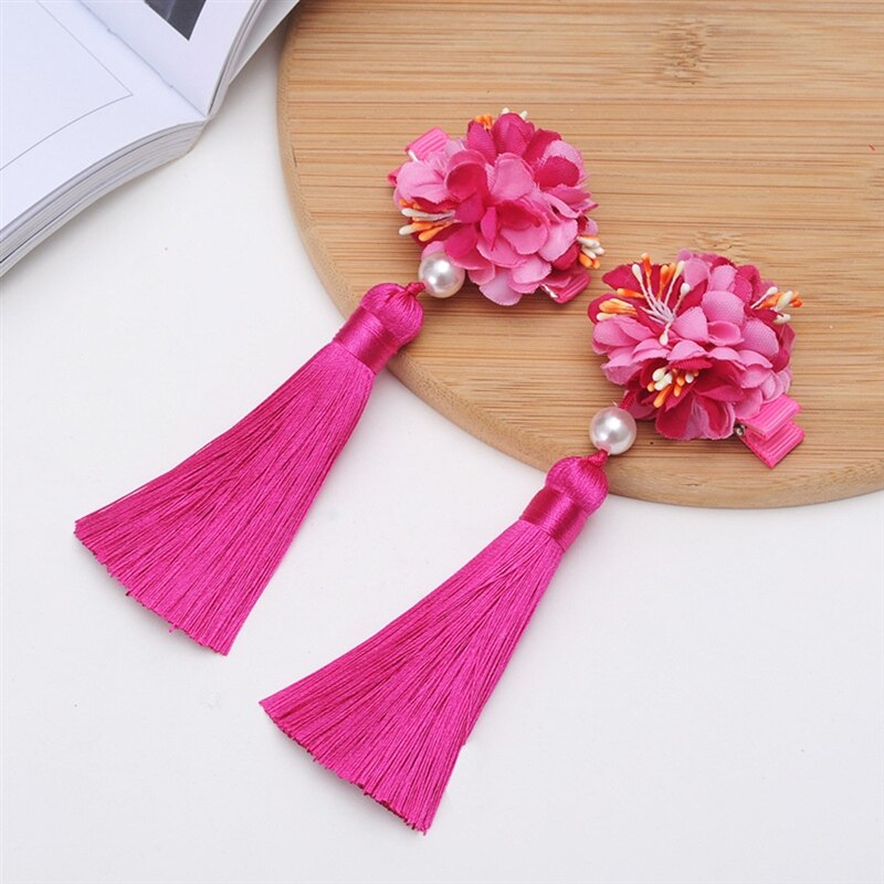 2020 novo multi estilo meninas grampos de cabelo chinês tradicional princesa borlas flor hairpins crianças meninas acessórios para o cabelo