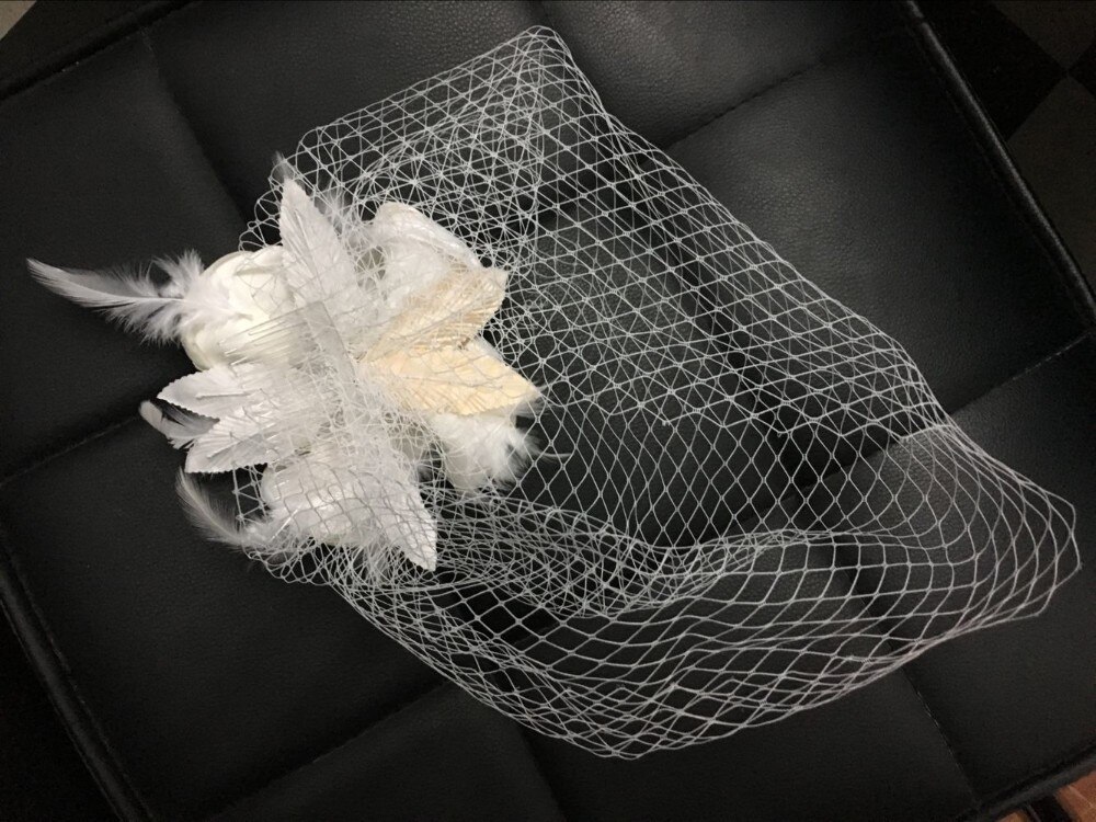 Bryllup slør fuglebur slør blomster brudeslør bur veu de noiva accessoire cheveux mariage bryllup hår tilbehør