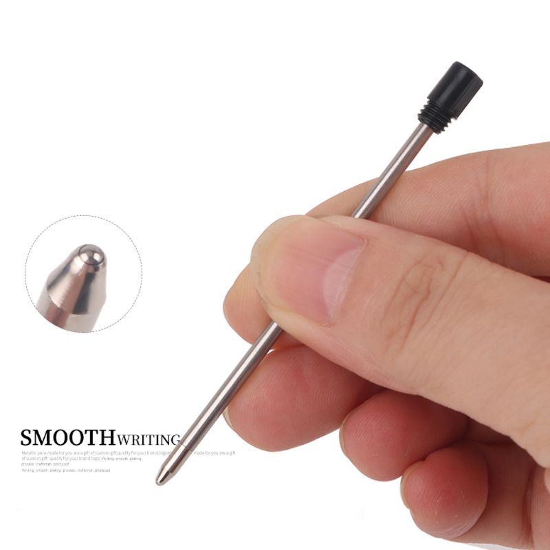 10pcs Ballpoint Pen Refills Replacement 1.0mm Blue Black Ink Color School Office