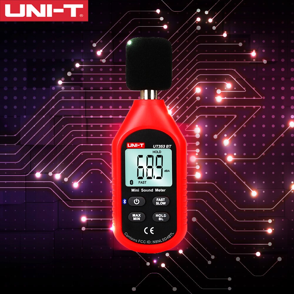 UNI-T UT353BT Sound Level Meter Digitale Bluetooth Noise Meter Tester 30-130dB Decibel Monitoring Sound Level Meter