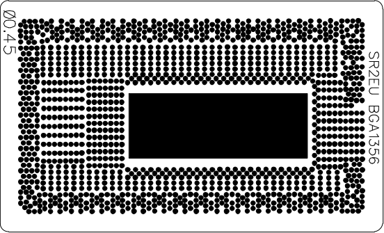 Direct heating SR2EY SR2EU SR2EZ BGA1356 CPU Stencil For 6/7/8th Gen Standard Voltage Steel template i7-6500u i5-6200u SR2F0 3LC: Pink