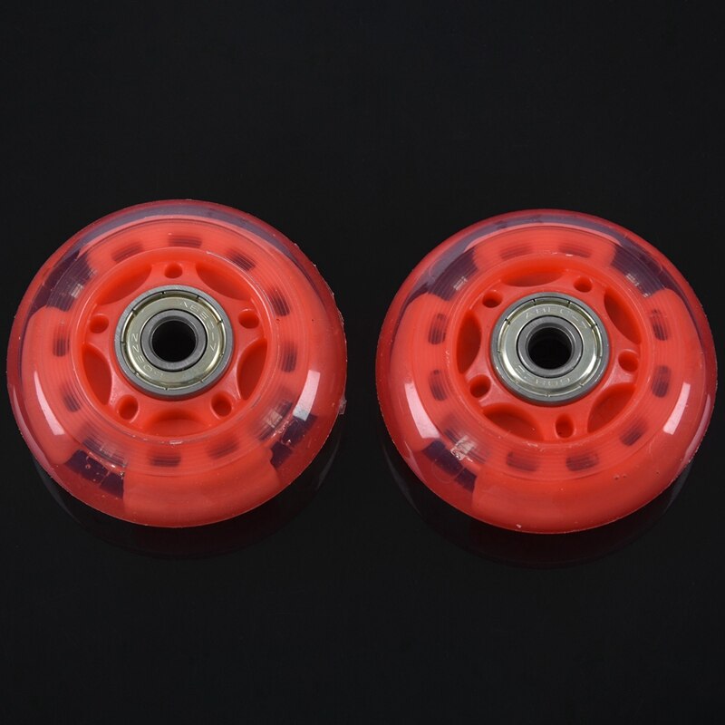 1 paire 8mm Dia 608ZZ portant la roue de patin de patinage de Scooter en ligne rouge