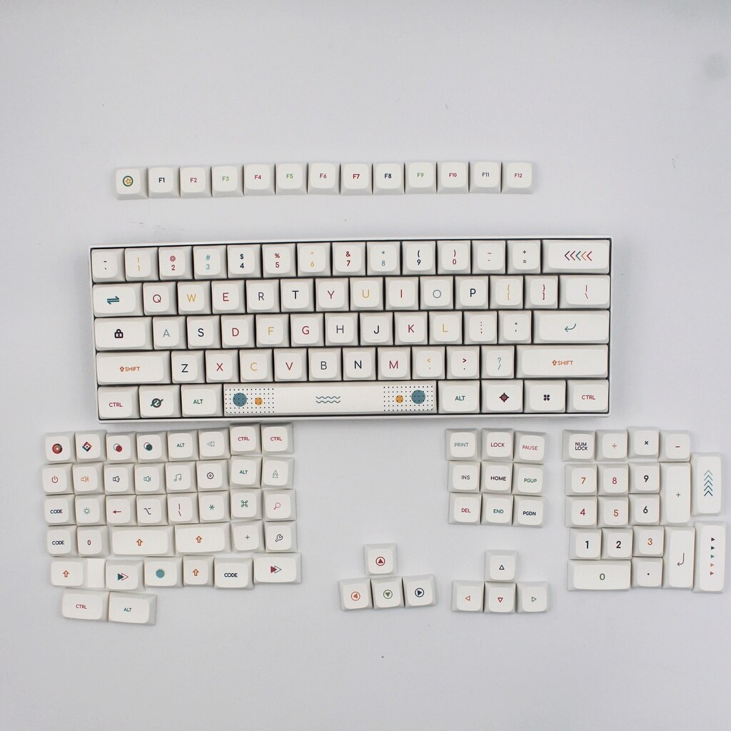 Capuchons de touches de clavier en PBT PCL, 147 touches, couleur néon, profil XDA, pour interrupteur Filco/DUCK/Ikbc MX, clavier mécanique