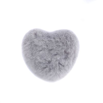 Drap de lit en peluche avec griffe de lapin, 4 pièces, housse de couette, bretelles, bretelles, couvre-matelas, antidérapant, attaches de couette: Gray heart shape