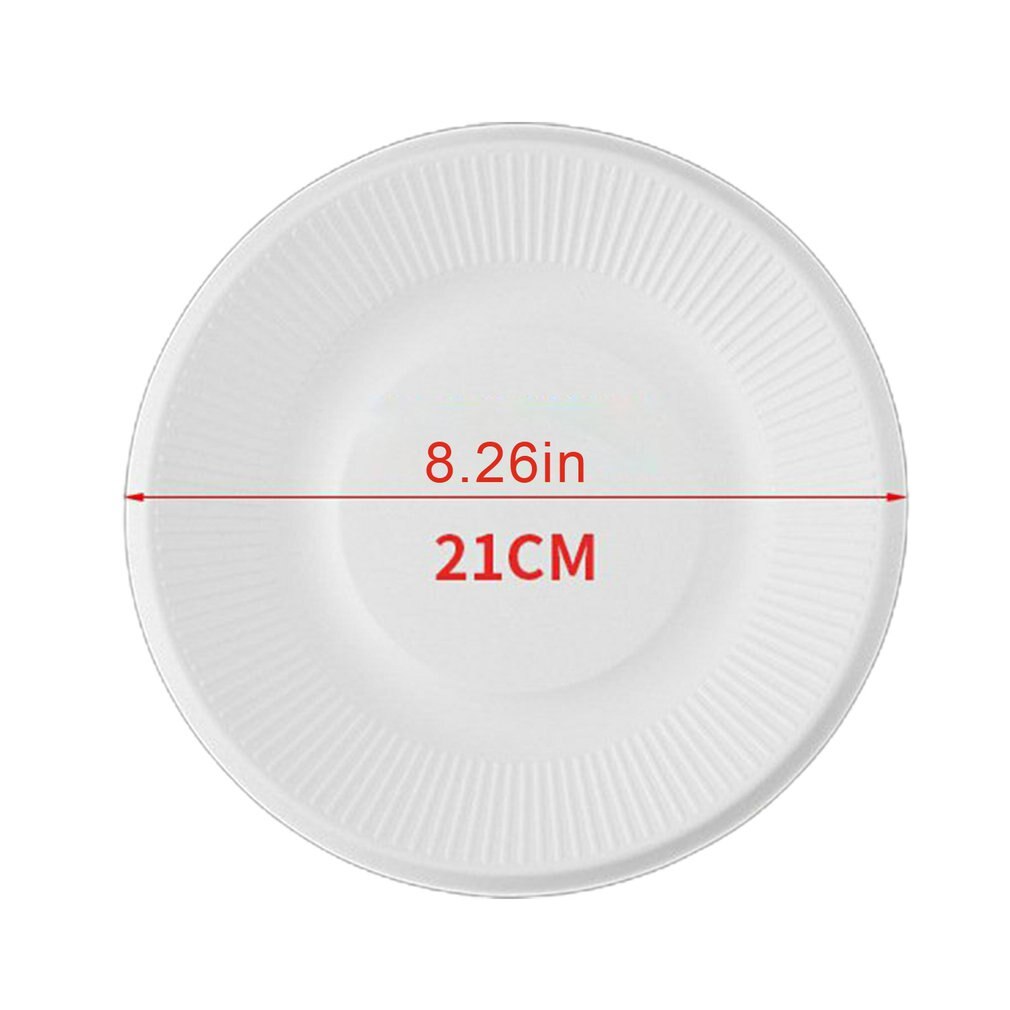 Disposable sugarcane pulp round Paper plate Children's handmade diy kindergarten art painting food grade sugarcane pulp: 8 inch