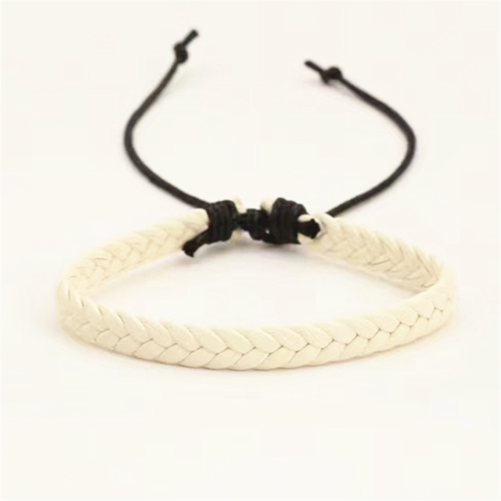 WestBull Plait Weave Black Brown PU Leather Men Bracelets Pulsera Women Bangle Male DIY Homme Jewelry Accessories: Vermeil