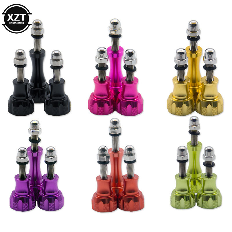 3 uds perilla de pulgar de aluminio tornillo para GoPro Hero 7 6 5 4 Xiaomi Yi 4K Sjcam SJ4000 H9 funda trípode montaje Cam accesorio más