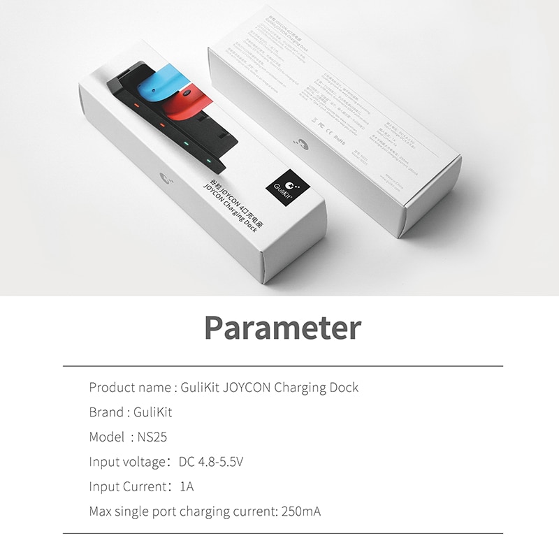 Gulikit NS25 Dock di ricarica JOYCON a 4 porte per caricare contemporaneamente 4 JOYCON stazione di ricarica per Switch NS OLED Joycon